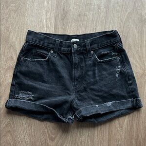 Old Navy Black Distressed Jean Shorts
